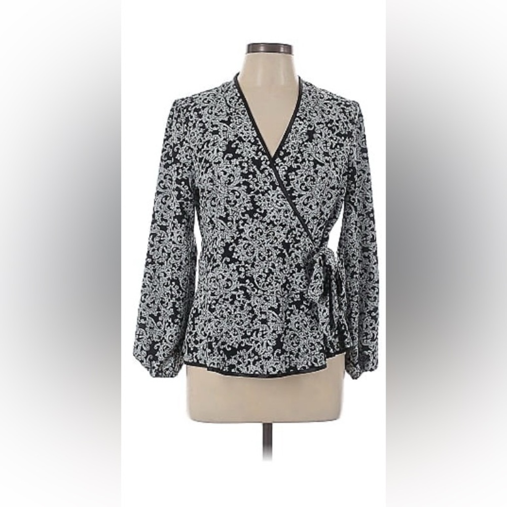 Norm Thompson Wrap Blouse